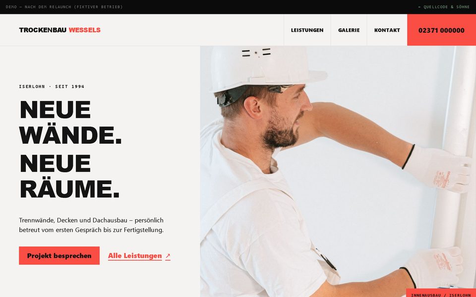 Nachher: dieselbe Website erneuert