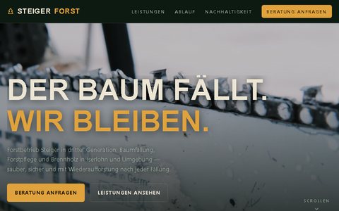 Vorschau der Demo-Website Forstbetrieb Steiger