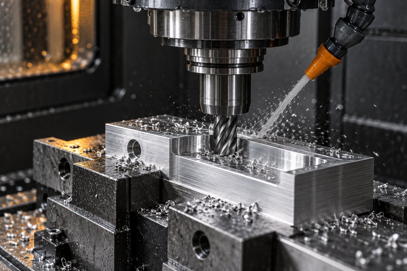 KI-generiertes Beispielmotiv einer CNC-Bearbeitung