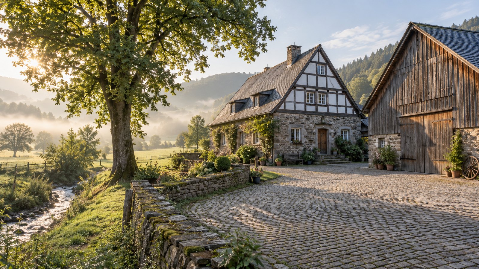 Umgebautes Bauernhaus mit Scheune im Hönnetal